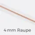 Reißverschluss Meterware Metallisiert Kupfer 4mm Weiß B3
