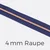 Reißverschluss Meterware Metallisiert Kupfer 4mm Dunkles Flieder D321