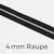 Reißverschluss Meterware Metallisiert Silber 4mm Schwarz B5