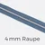 Reißverschluss Meterware Metallisiert Silber 4mm Blassblau D205