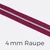 Reißverschluss Meterware Metallisiert Silber 4mm Fuchsia D258