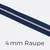 Reißverschluss Meterware Metallisiert Silber 4mm Marine D40