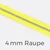 Reißverschluss Meterware Silber Metallisiert 4mm Neongelb PT803