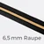 Reißverschluss Meterware Metallisiert Gold 6,5mm Schwarz B5
