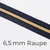 Reißverschluss Meterware Metallisiert Gold 6,5mm Indigo D196