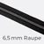 Reißverschluss Meterware Metallisiert Gunmetal 6,5mm Schwarz B5