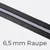Reißverschluss Meterware Metallisiert Silber 6,5mm Anthrazit B39