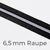 Reißverschluss Meterware Metallisiert Silber 6,5mm Schwarz B5