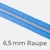 Reißverschluss Meterware Metallisiert Silber 6,5mm Blau B8
