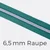 Reißverschluss Meterware Metallisiert Silber 6,5mm Dunkles Türkis D877