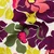  Baumwollsatin Blüten Aubergine