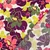  Baumwollsatin Blüten Aubergine