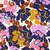  Baumwollsatin Blüten Navy