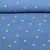 Babycord Bestickt Blüten Jeansblau