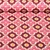 Baumwoll-Canvas Digitaldruck Blüten Punkte Bordeaux