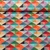 Baumwoll-Canvas Digitaldruck Dreiecke Multicolor