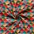 Baumwoll-Canvas Digitaldruck Dreiecke Multicolor