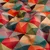 Baumwoll-Canvas Digitaldruck Dreiecke Multicolor