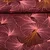 Baumwoll-Canvas Ginkgo Bordeaux