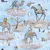 Baumwoll-Canvas Hugo & Hilda Tiere Surreal Blau