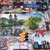 Baumwoll-Canvas New York Multicolor
