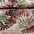 Baumwoll-Canvas Slub Digitaldruck Blätter Mint Bordeaux