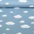 Baumwoll Flanell Wolken Blau