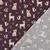 Baumwoll-Popeline Digitaldruck Waldtiere Aubergine