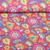 Baumwoll-Webware Blumen Boho Pink