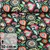Baumwoll-Webware Blumen Boho Schwarz