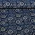 Baumwollvoile Batik Blumen Navy