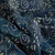 Baumwollvoile Batik Blumen Navy