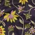 Baumwollvoile Blumenranken Aubergine