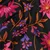 Baumwollvoile Blumenranken Schwarz