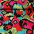 Baumwollvoile Lurex Abstrakt Pink
