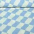 Beschichtete Baumwolle Karos Ecru Blau