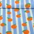 Beschichtete Baumwolle Orangen Blau