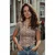 Bio Rippjersey Natural Blumenranken Natur