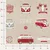 Canvas VW Bulli California Paradise Beige Rot Leinenoptik