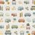 Canvas VW Bulli Peace Love Surf Lichtgrau Multicolor