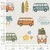 Canvas VW Bulli Peace Love Surf Lichtgrau Multicolor
