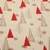 Canvas Weihnachtsbäume Beige Leinenlook Rot