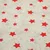 Canvas X-Mas Sterne Leinenlook Beige Rot