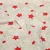 Canvas X-Mas Sterne Leinenlook Beige Rot