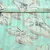 Chiffon Blumen und Streifen Mint Transparent