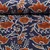 Gesteppter Jackenstoff Doubleface Blumen & Kreise Navy