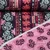 Gesteppter Jackenstoff Doubleface Blumen Lila