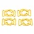 Gürtelschnalle Design 25mm Gold