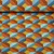 Jacquard Canvas Geo Blau Orange