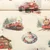 Jacquard-Canvas Weihnachtsmann Leinenlook Lurex Ecru Gold 